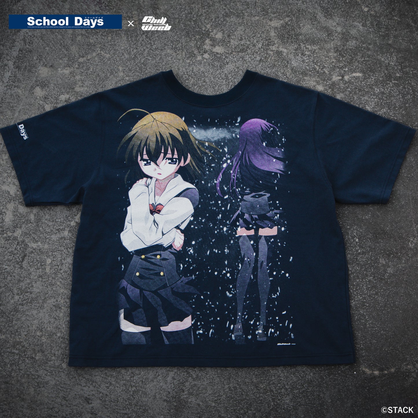 School Days × Chillweeb / Two-sided tee “二人の恋人”