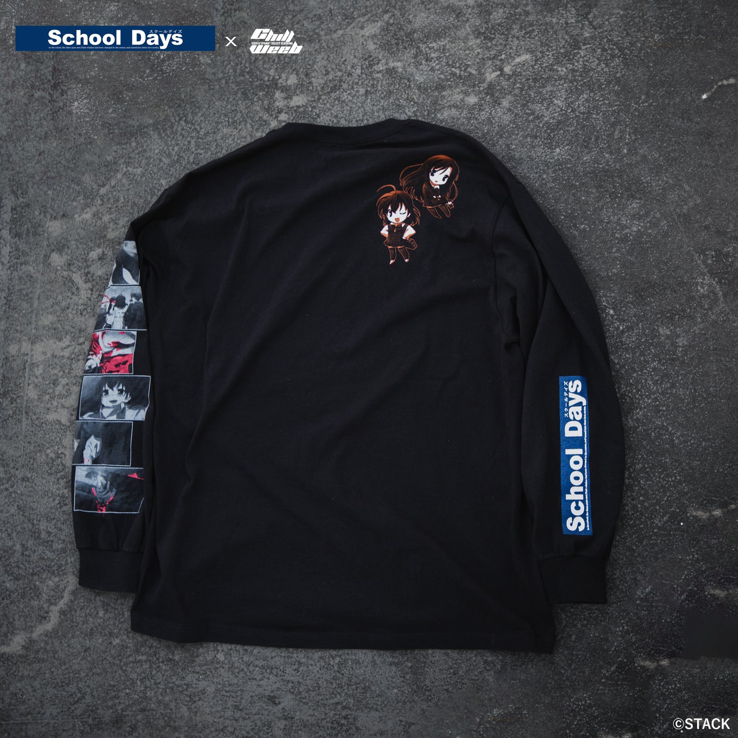 School Days × Chillweeb / Long sleeve tee “BAD END”