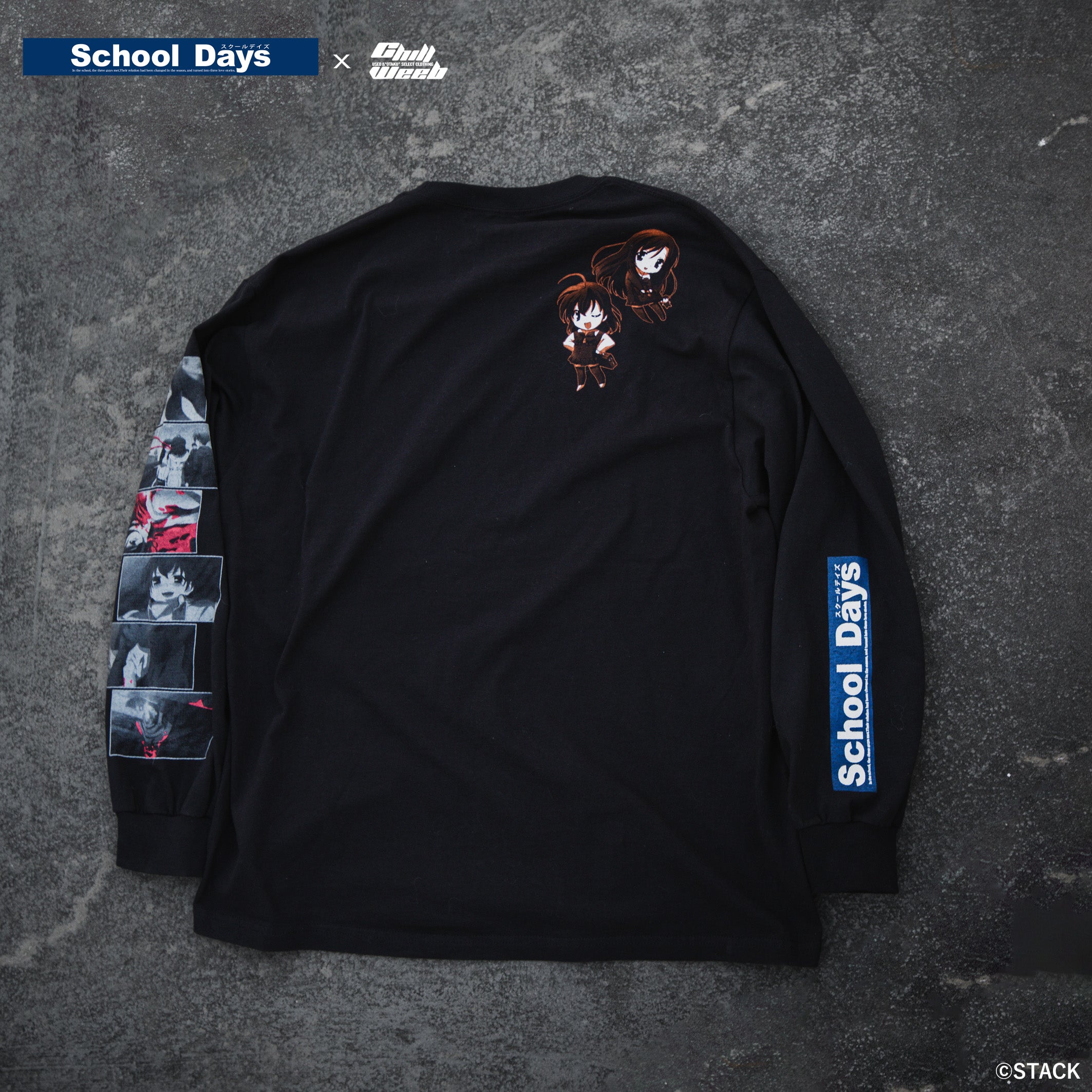 School Days × Chillweeb Long sleeve tee “BAD END”
