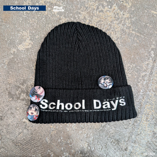 School Days × Chillweeb / Beanie “LOGO WITH BUTTON PINS